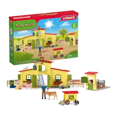 Afbeelding van Schleich Farm World Stal met kippenhok en ponystal 72224 Exclusief