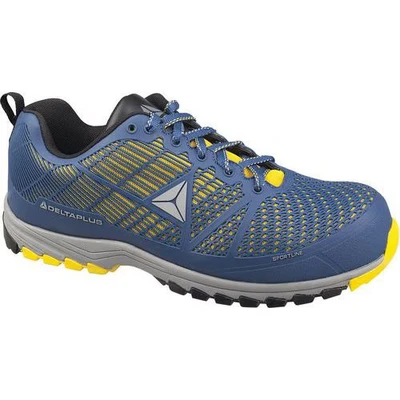 Afbeelding van Deltaplus DSPORSPBJ45 Lage schoenen van polyurethaan/mesh inzetstukken S1P Hro Src, blauw geel, maat 45, blauw/geel., 40 EU