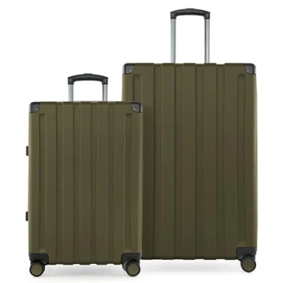 Afbeelding van Hauptstadtkoffer Q Damm Harde Koffer Trolley, TSA, 4 wielen, Avocado., Set (M+L), kofferset