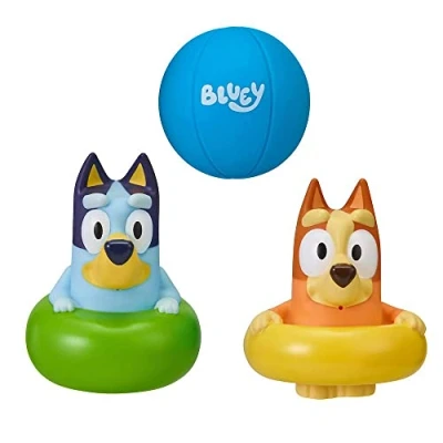 Afbeelding van Bluey Official 3 Pack Bath Squirters Toy with Bluey, Bingo and Ball