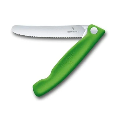 Afbeelding van Tomatenmes Victorinox Swiss Classic Inklapbaar Gekarteld Groen