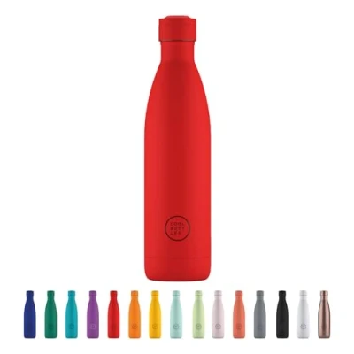 Afbeelding van Cool Bottles Stainless Steel Water Bottle 750 ml Vivid Red 30,5 x 7 cm Luchtdichte thermosfles Koude dranken 36 H en Warme 18 Triple Technologie BPA Vrij