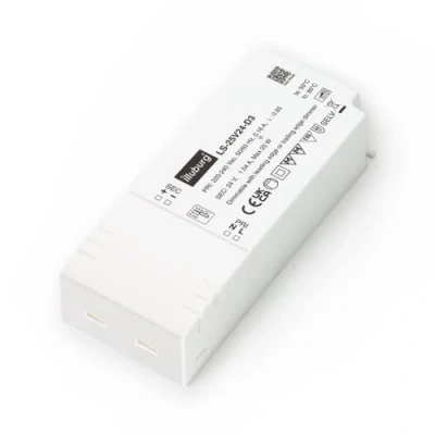 Afbeelding van illuburg Led transformator, 24 V, dimbaar, TRIAC, 10 W 25 W, voor ledstrips, stroomvoorziening