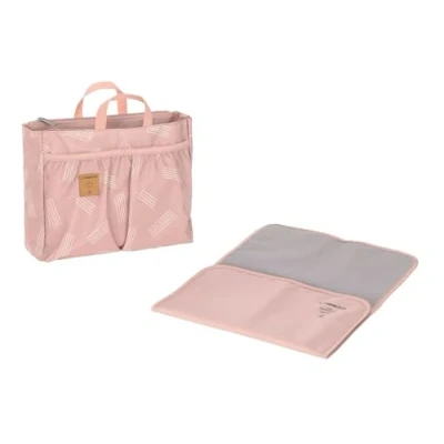 Afbeelding van Lässig Verschoonmatje Changing Organizer Soft Stripes Rose