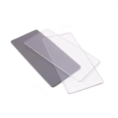 Afbeelding van Craftelier Set van 3 transparante snijmatten, compatibel met Minty Cut Stansers, polycarbonaat, inclusief snijonderlegger, graveeronderlegger en bodemplaat, afmetingen 7,7 x 16,5 cm