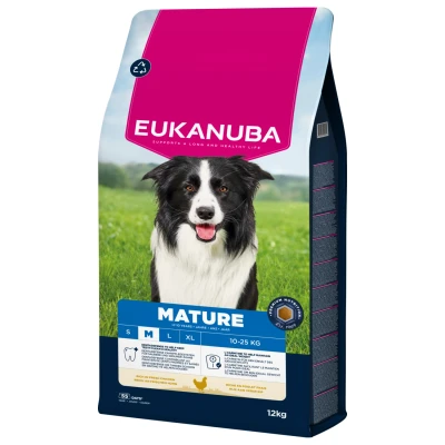 Afbeelding van Eukanuba Senior Medium Breed Hondenbrokken Kip 12 kg