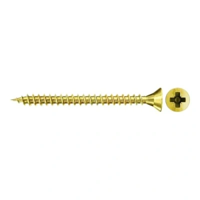 Afbeelding van Fischer 551207 Spaanplaatschroeven 5 mm 20 Kruiskop Pozidriv Staal Galvanisch verzinkt geel gechromateerd 500 stuk(s)