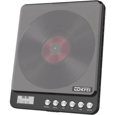 Afbeelding van Draagbare CD speler met 2000 mAh duurzame batterij, disc dubbele 3,5 mm hoofdtelefoon, bus, Walkman, compatibel R, RW, MP3, radio FM, bluetooth, ideaal voor auto&#039;s