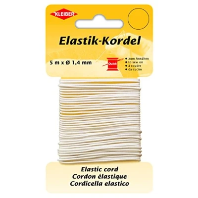 Afbeelding van Kleiber Elastisch koord/knutselkoord, 66% polyester, wit, 500 x 0,14 cm