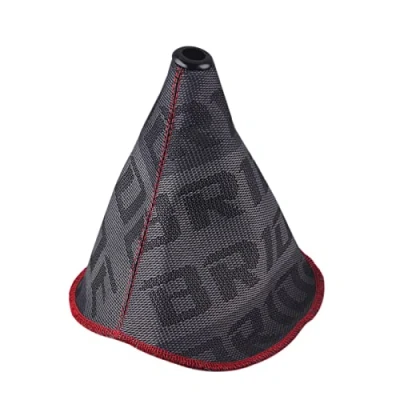 Afbeelding van muge racing Auto Gear Shift Boot Hendelknop Cover Duurzaam Canvas Pookknop Kragen voor Universele Grijs