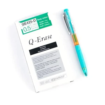 Afbeelding van Pentel Q Erase QE425 vulpotlood met uitdraaibare gum, 0,5 mm, hardheidsgraad HB (12 stuks)