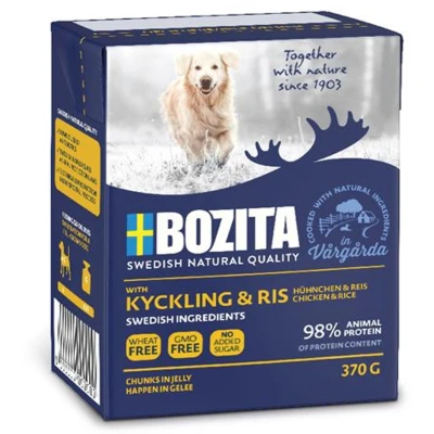 Afbeelding van Bozita Hapjes in Gelei 12 x 370 g Hondenvoer Kip &amp; Rijst
