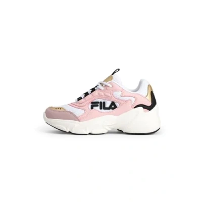 Afbeelding van Fila Collene LOGO Unisex Sneakers laag voor kinderen, Maat: 30, White/powder pink Textiel/ synthetisch