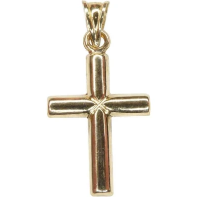 Afbeelding van Gouden holle kruis hanger