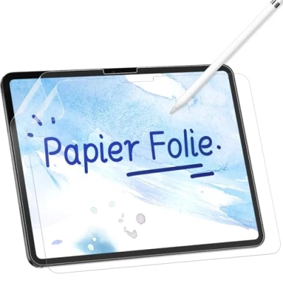 Afbeelding van IPROKKO [2 Pack iPad Pro 11 Inch Screen Protector, Net als Papier Compatibel met 2024 (M4) Matte PET Film voor Tekenen en Schrijven, Anti Glare Blauw Licht