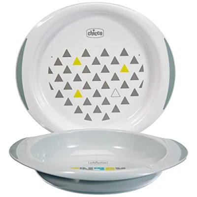 Afbeelding van Chicco Set Plat En Diep Bord Met Decoratie X2 12M+, Groen