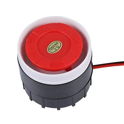 Afbeelding van DC 12V bedrade minihoornsirene 120 dB waarschuwingssirene Geluidsalarmsysteem voor thuisbeveiliging, rood