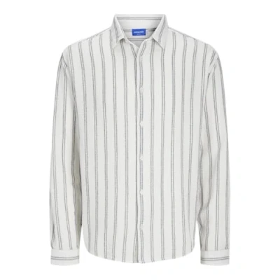 Afbeelding van Jorjoshua Loose Weave Shirt Ls, Cloud Dancer/Stripes: strepen, S