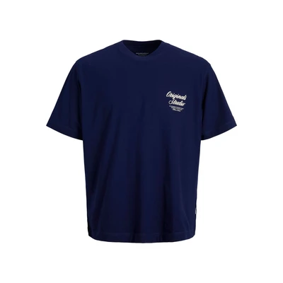 Afbeelding van Jack &amp; Jones Junior Jornorrebro TYPO TEE CREW NECK Tshirt print voor kinderen, Maat: 140, Ocean cavern