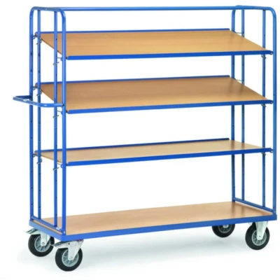 Afbeelding van fetra 4396 Etagewagen Staal Poedercoating Laadvermogen (max.): 400 kg Stralend blauw (RAL 5007)