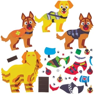 Afbeelding van Baker Ross FN069 Magneetkits hulphond set van 8, educatieve kunst en knutselpakketten, leermiddelen