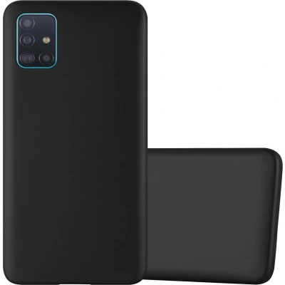 Afbeelding van Cadorabo Hoesje geschikt voor Samsung Galaxy A71 5G in METALLIC ZWART Beschermhoes gemaakt van flexibel TPU silicone Case Cover