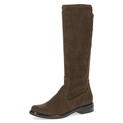 Afbeelding van Caprice Dames 9 25512 41 38 platte laarzen, kaki stretch, EU