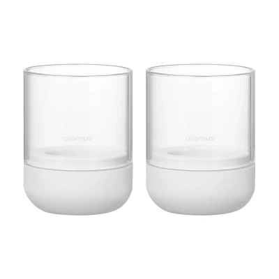 Afbeelding van Theelichthouder Blomus Calma Lily White (set van 2)