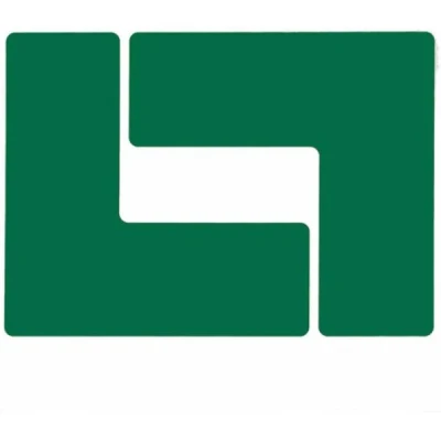 Afbeelding van BRADY TS 76.20 514 COR GR 20 ToughStripe label met hoekmarkering L, groen, 203,20 x mm (20 st.) 104443