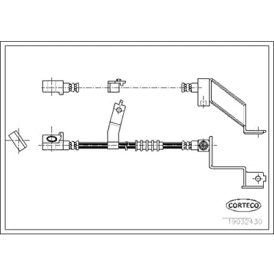 Afbeelding van CORTECO 19032430 Remslang Vooras links 486mm