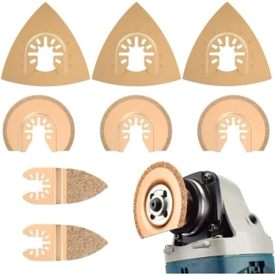 Afbeelding van Oscillerende accessoireset mix multitool zaagbladen kit multifunctioneel gereedschap voor kunststof/hout/soft metal cutting Fine Multimaster Makita Einhell, 8 stuks