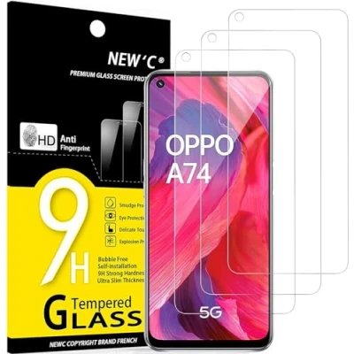 Afbeelding van NEW&#039;C 3 Stuks, Screen Protector voor Oppo A54 5G, A74 Gehard Glass Schermbeschermer Film 0.33 mm ultra transparant, resistent