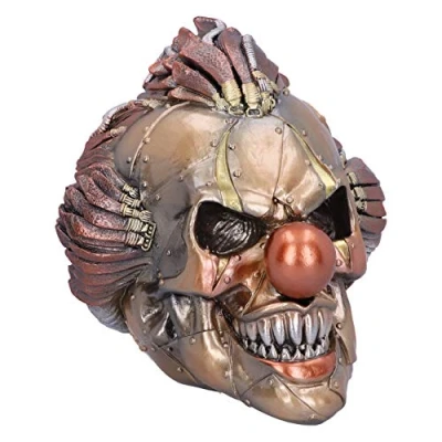 Afbeelding van Nemesis Now Mechanische lach horror steampunk clown schedel ornament, brons, 18cm, polyresin