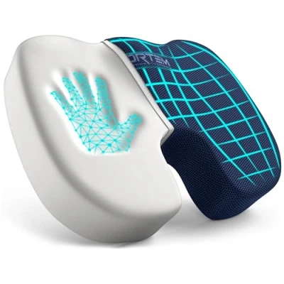 Afbeelding van FORTEM Zitkussen voor Bureaustoelen, Memory Foam Zitkussen, Antislip Gaming, Autostoelkussen, Stoelkussen Computers, Wasbare Hoes, XL