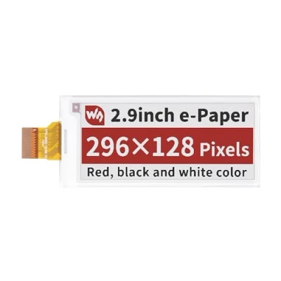 Afbeelding van Waveshare 2.9Inch E Paper Raw Display Panel(B),296x128 Resolution 3.3v Ink Electronic Screen Without PCB,Red Black White Three Color for Raspberry Pi/Jetson Nano/Arduino/STM32