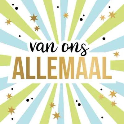 Afbeelding van Wenskaart Daisy XL Van Ons Allemaal met Envelop