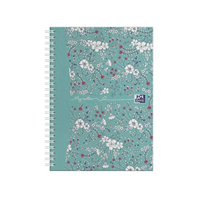 Afbeelding van Oxford Floral A5 harde kaft draadgebonden notitieboek, gelijnd, 140 pagina&#039;s