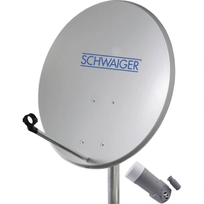 Afbeelding van Schwaiger satellietinstallatie voor 1 satelliet satellietschotel 60 cm, lichtgrijs, LNB aansluiting
