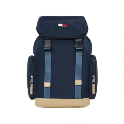 Afbeelding van Tommy Jeans Daily Elevated FLAP Backpack Rugzak, Heren, Maat: One Size, Blue