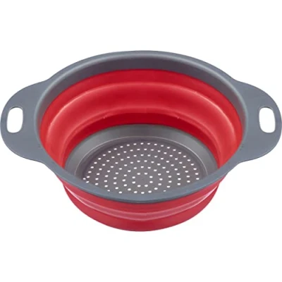 Afbeelding van Westmark Vergiet, opvouwbaar, met ophangsysteem, binnen Ø: 18,5 cm, kunststof, mini, rood/antraciet, 21232270