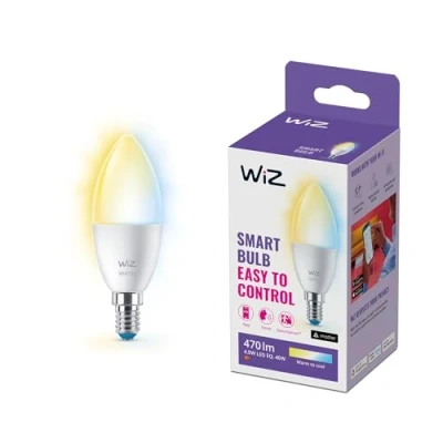 Afbeelding van WiZ 8718699787073 LED lamp Energielabel F (A G) E14 4.9 W = 40 Warmwit tot koudwit Besturing via App 1 stuk(s)