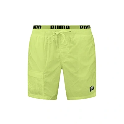 Afbeelding van Puma SWIM MEN Utility Zwemshorts, Heren, Maat: Large, Fast yellow