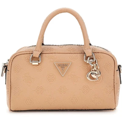 Afbeelding van Guess Cresidia Small Satchel Handtas, Dames, Maat: One Size, Beige