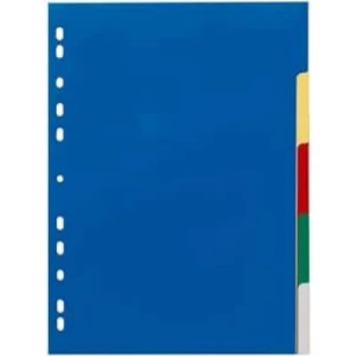Afbeelding van Durable 673027 Tabbladen PP, blanco/5 kleurig, voor A4, 5 vel, verpakking van 25 stuks.