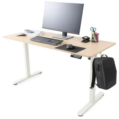 Afbeelding van AREBOS höhenverstellbarer Schreibtisch elektrisch 120x60 cm mit Memory Funktion
