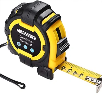 Afbeelding van Monzana Meetlint Lintmeter 10m Eindhaak Autorolsysteem Vergrendeling Centimeter