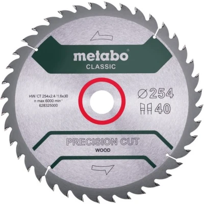 Afbeelding van Metabo 628325000 Cirkelzaagblad PrecisionCutClassic 254x30, 40 WZ 20