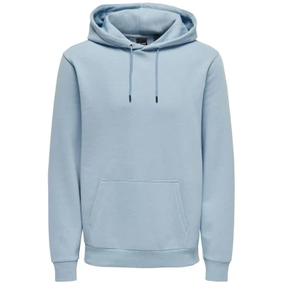 Afbeelding van Only &amp; Sons Onsceres LIFE Hooded Hoodie, Heren, Maat: Medium, Blau