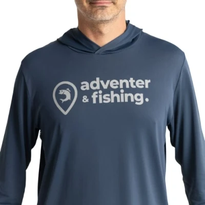 Afbeelding van Adventer Functional Hooded UV T shirt Original XXL Vis