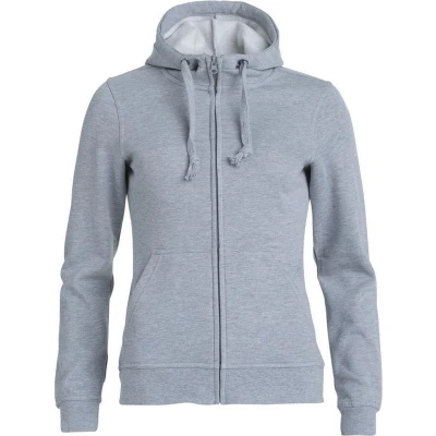 Afbeelding van Basic hoody full zip ds grijsmelange m
